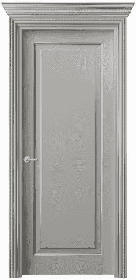 Дверь межкомнатная 6201 БНСРС. Цвет Бук нейтральный серый с серебром. Материал  Массив бука эмаль с патиной. Коллекция Royal. Картинка.