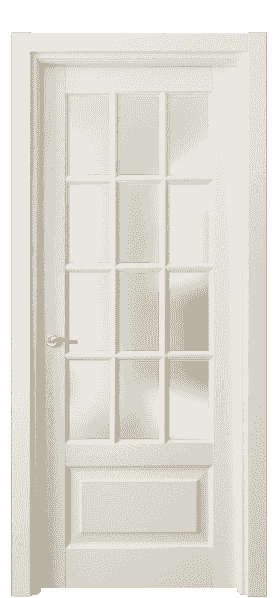 Дверь межкомнатная 0728 ДМБ САТ. Цвет Дуб молочно-белый. Материал Массив дуба эмаль. Коллекция Lignum. Картинка.