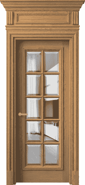 Дверь межкомнатная 7310 ДПШ.М ДВ ЗЕР Ф. Цвет Дуб пшеничный матовый. Материал Массив дуба матовый. Коллекция Antique. Картинка.