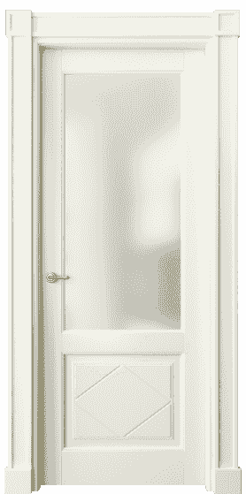 Дверь межкомнатная 6342 МБМ САТ. Цвет Бук молочно-белый. Материал Массив бука эмаль. Коллекция Toscana Rombo. Картинка.