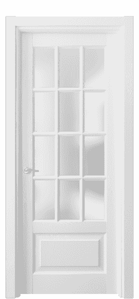 Дверь межкомнатная 0728 ДБС САТ. Цвет Дуб белоснежный. Материал Массив дуба эмаль. Коллекция Lignum. Картинка.