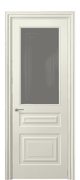 Дверь межкомнатная 8412 ММБ Серый сатин с гравировкой. Цвет Матовый молочно-белый. Материал Гладкая эмаль. Коллекция Mascot. Картинка.