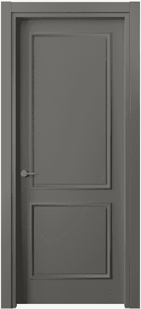Дверь межкомнатная 8121 МКЛС. Цвет Матовый классический серый. Материал Гладкая эмаль. Коллекция Paris. Картинка.