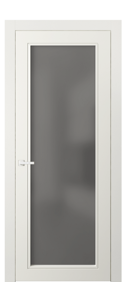 Межкомнатная дверь Neo Classic 8000 Матовый жемчужный Сатинированное серое стекло, триплекс Цена 59759 ₽ | Volhovec