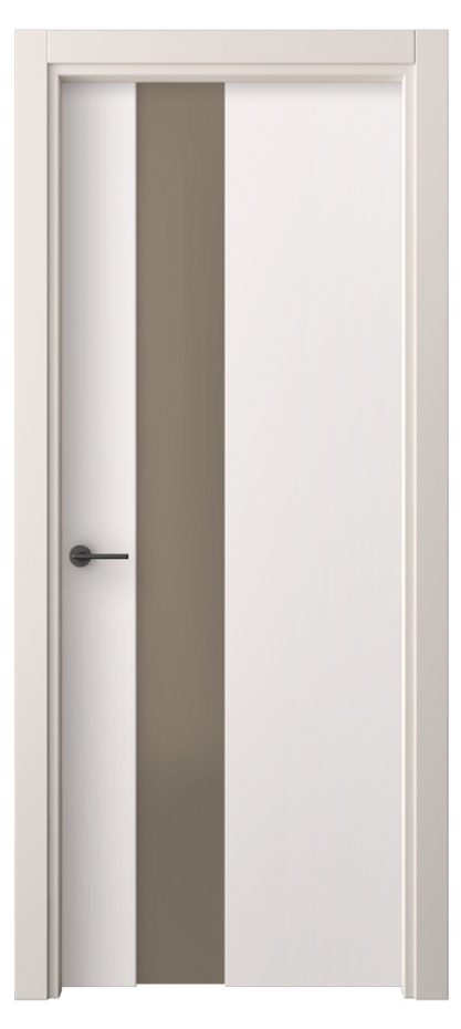 Межкомнатная дверь Freedom 4224 ПЭТ кремово-серый Сатинированное бронзовое стекло, триплекс Цена 33880 ₽ | Volhovec