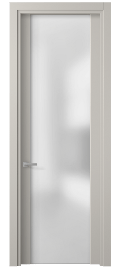 Межкомнатная дверь Planum 4114 Матовый облачно-серый Сатинированное стекло Цена 59299 ₽ | Volhovec
