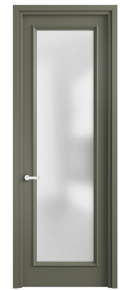 Межкомнатная дверь Шарм 6702 Матовый оливковый тёмный Сатинированное стекло Цена 19061500 so'm | Volhovec