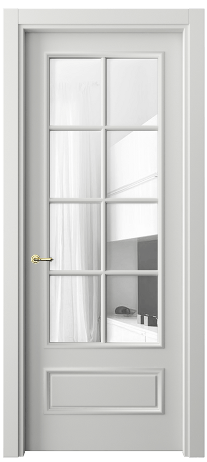 Дверь межкомнатная Paris 8112 Матовый светло-серый Прозрачное стекло, 4 мм Гладкий наличник МССР Цена 57919 ₽ Наличники уже входят в базовый комплект. Фабрика дверей Волховец 8 (800) 551 43 19 Межкомнатная дверь Paris 8112 Матовый светло-серый Прозрачное стекло, 4 мм Цена 57919 ₽| Volhovec