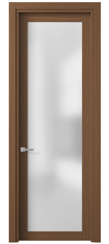 Межкомнатная дверь Planum 2102 Дуб шоколадный Сатинированное стекло Цена 58399 ₽ | Volhovec