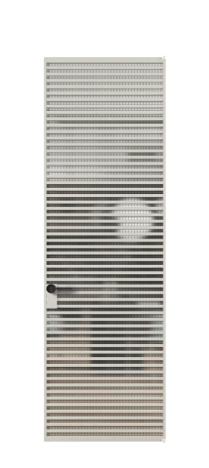 Алюминиевая дверь АЛПЛ040.07 Алюминий тёплый серый Декоративное стекло с сеткой "Mesh silver", триплекс Цена 40577670  | Volhovec