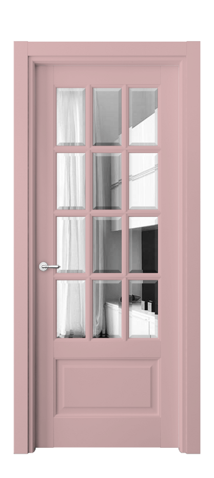 Межкомнатная дверь Toscana Grigliato 6313 Бук белоснежный Двустороннее зеркало с фацетом, триплекс Цена 117599 ₽ | Volhovec