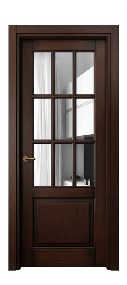 Межкомнатная дверь Тоскана Грильято 6312 Бук тёмный с патиной Двустороннее зеркало, триплекс Цена 134699 ₽ | Volhovec