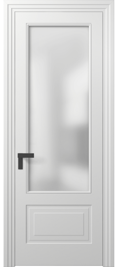 Дверь межкомнатная Rocca 8342 Матовый белоснежный Сатинированное стекло Каскадный компланарный наличник МБЛ Цена 3250 AZE Наличники уже входят в базовый комплект. Фабрика дверей Волховец 8 (800) 551 43 19 Межкомнатная дверь Rocca 8342 Матовый белоснежный Сатинированное стекло Цена 3250 AZE | Volhovec