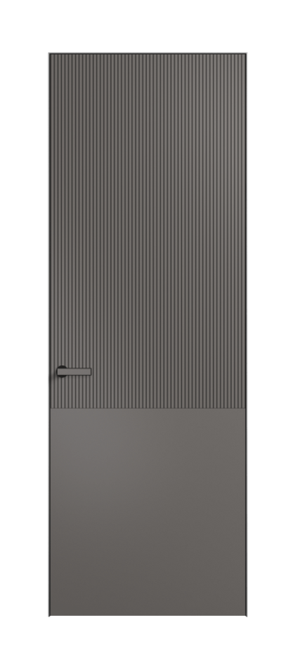 Дверь межкомнатная Velvet АКП 8205 Матовый классический серый. Скрытый короб Черный Цена 70469 . Фабрика дверей Волховец 8 (800) 551 43 19 Межкомнатная дверь Velvet АКП 8205 Матовый классический серый. Цена 70469 | Volhovec
