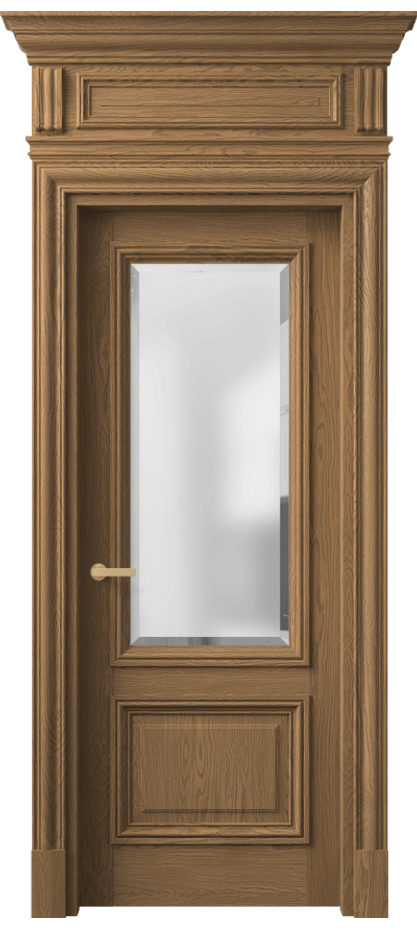 Межкомнатная дверь Antique 7302 Дуб мускатный матовый Сатинированное стекло с фацетом, 6 мм Цена 251069 ₽ | Volhovec