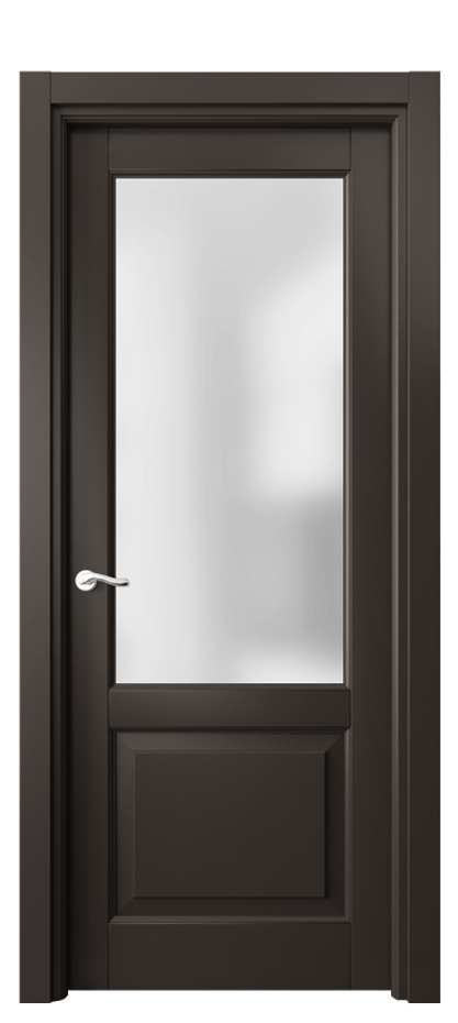 Межкомнатная дверь Лигнум 0740 Матовый антрацит Сатинированное стекло Цена 95099 ₽ | Volhovec