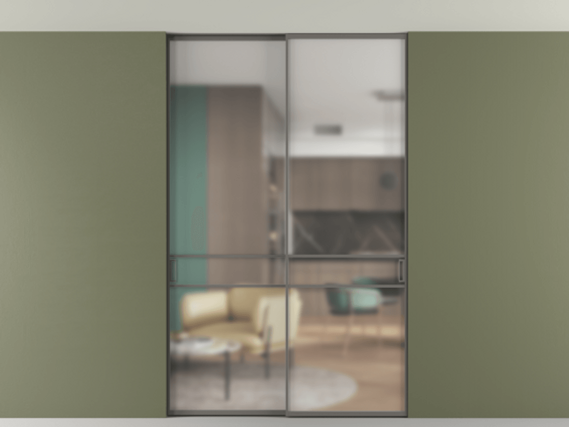 Перегородка Formato внутри проёма двустворчатая со скрытым креплением в потолок АЛПР 040.02 Алюминий классический серый Сатинированное стекло "Matelux Crystal Vision", калёное, матовое, каленое 6 мм. Цена 62020560 so'm 1. Полотно 2 шт. (800/2100 мм)
2. Комплект установки раздвижной системы
3. Базовый комплект фурнитуры
4. Ручка RONDO. Фабрика дверей Волховец 8 (800) 551 43 19 Перегородка Formato внутри проёма двустворчатая со скрытым креплением в потолок АЛПР 040.02 Алюминий классический серый Сатинированное стекло "Matelux Crystal Vision", калёное, матовое, каленое 6 мм Цена 62020560 so'm | Volhovec