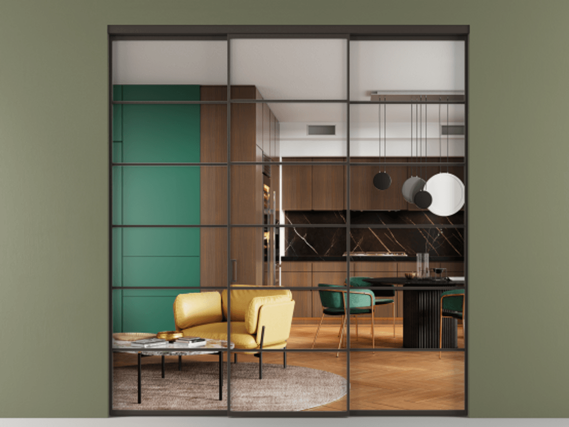 Перегородка Formato внутри проёма 3 створки АЛПР 040.04 Алюминий антрацит Прозрачное стекло "Crystal Vision", калёное. Цена 341000 ₽ 1. Полотно 3 шт. (800/2100 мм)
2. Комплект установки раздвижной системы
3. Базовый комплект фурнитуры
4.Ручка RONDO. Фабрика дверей Волховец 8 (800) 551 43 19 Перегородка Formato внутри проёма 3 створки АЛПР 040.04 Алюминий антрацит Прозрачное стекло "Crystal Vision", калёное Цена 341000 ₽ | Volhovec