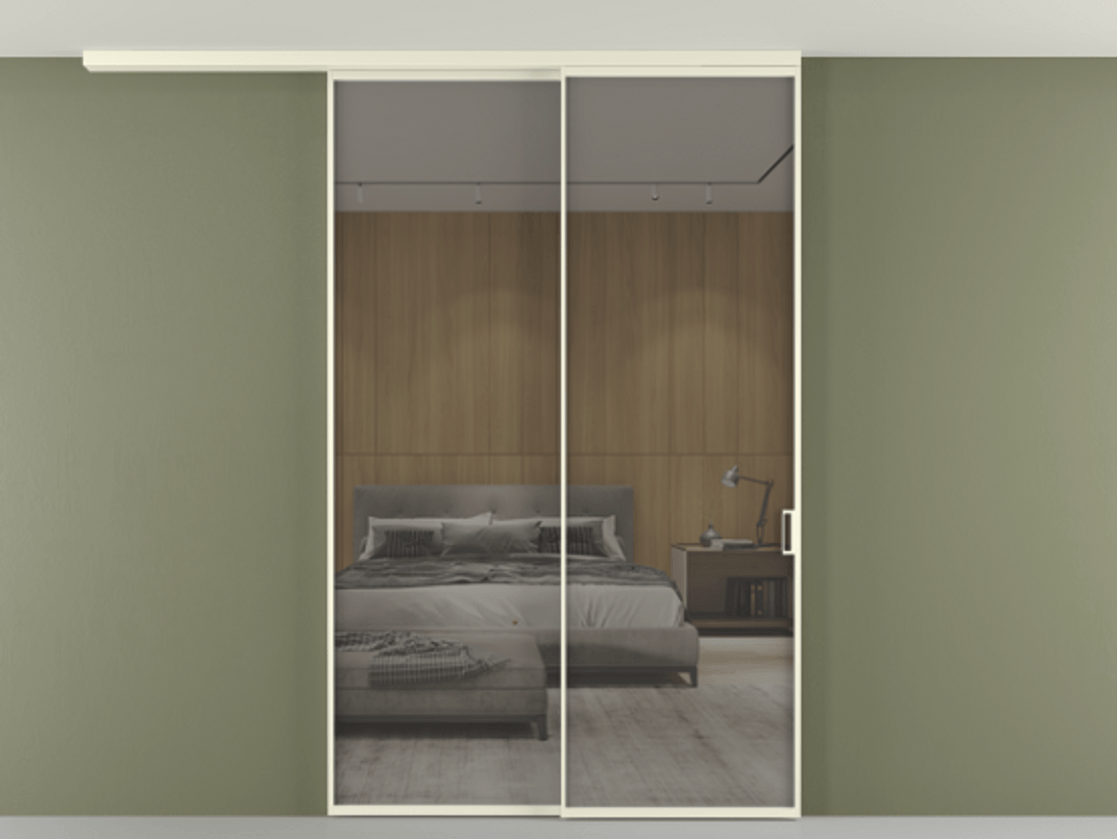 Перегородка Formato вдоль стены на потолок 2 створки с синхронным механизмом АЛПР 040.01 Алюминий молочно-белый Рефлективное серое стекло "Stopsol", калёное. Цена 346650 ₽ 1. Полотно 2 шт. (800/2100 мм)
2. Комплект установки раздвижной системы
3. Базовый комплект фурнитуры
4.Ручка RONDO
. Фабрика дверей Волховец 8 (800) 551 43 19 Перегородка Formato вдоль стены на потолок 2 створки с синхронным механизмом АЛПР 040.01 Алюминий молочно-белый Рефлективное серое стекло "Stopsol", калёное Цена 346650 ₽ | Volhovec