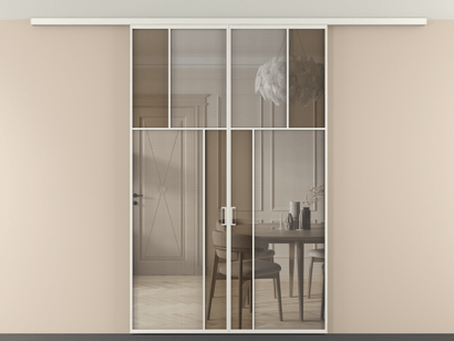 Алюминевая перегородка vdp2_2_АСР_MS+Бронза триплекс_new. Цвет Алюминий серый. Материал Алюминий в эмали. Коллекция Перегородка Mosaic вдоль стены на потолок двустворчатая. Фото. Алюминевая перегородка vdp2_2_АСР_MS+Бронза триплекс_new. Цвет Алюминий серый. Материал Алюминий в эмали. Коллекция Перегородка Mosaic вдоль стены на потолок двустворчатая. Картинка.