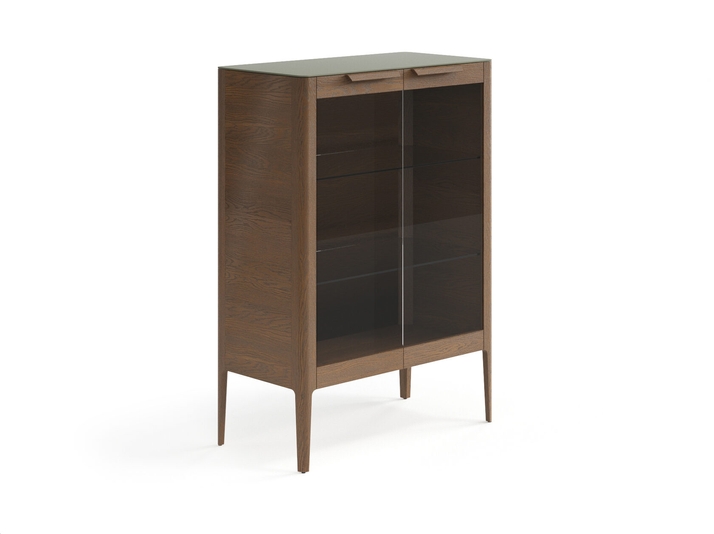 Мебель Витрина Piega. Цвет Дуб туманный матовый. Материал Массив дуба матовый. Коллекция Витрина Piega. Картинка.