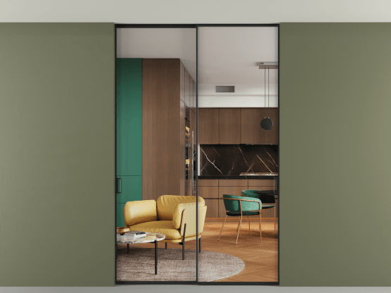 Алюминевая перегородка p2_01 Crystalvision ЧЕР. Цвет Алюминий Черный. Материал Алюминий. Коллекция Перегородка Formato внутри проёма скрытое крепление в потолок 2 створки. Фото. Алюминевая перегородка p2_01 Crystalvision ЧЕР. Цвет Алюминий Черный. Материал Алюминий. Коллекция Перегородка Formato внутри проёма скрытое крепление в потолок 2 створки. Картинка.