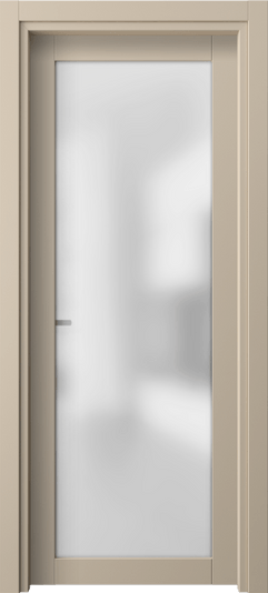 Дверь межкомнатная 2102 ПЭСБ САТ. Цвет ПЭТ светло-бежевый. Материал ПЭТ. Коллекция Neo. Картинка.