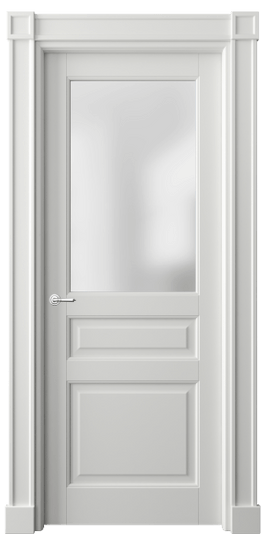 Дверь межкомнатная 6304 МССР САТ. Цвет Матовый светло-серый. Материал Гладкая эмаль. Коллекция Тоскана Плано. Картинка.