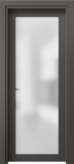 Дверь межкомнатная 2102 ПЭГФ САТ. Цвет ПЭТ графитовый. Материал ПЭТ. Коллекция Neo. Картинка.