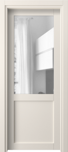 Дверь межкомнатная 2122 ПЭКБ ПРОЗ. Цвет ПЭТ кремово-белый. Материал ПЭТ. Коллекция Neo. Картинка.