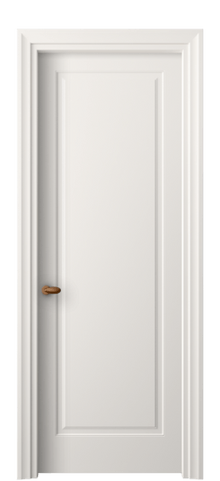 Дверь межкомнатная 8501 МПБЛ. Цвет Матовый пудровый белый. Материал Гладкая эмаль. Коллекция Esse. Картинка.