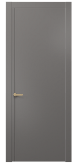 Дверь межкомнатная 8644 МКЛС . Цвет Матовый классический серый. Материал Гладкая эмаль. Коллекция Alba. Картинка.