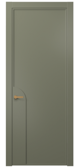 Дверь межкомнатная АКП 8605 МОТ. Цвет Матовый оливковый тёмный. Материал Гладкая эмаль. Коллекция Frame. Картинка.