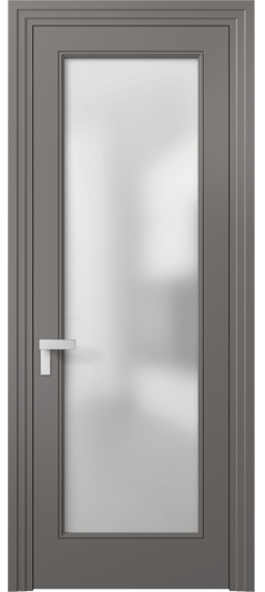 Дверь межкомнатная 8300 МКЛС Сатин. Цвет Матовый классический серый. Материал Гладкая эмаль. Коллекция Rocca. Картинка.