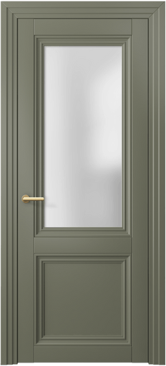 Дверь межкомнатная 2524 МОТ САТ. Цвет Матовый оливковый тёмный. Материал Гладкая эмаль. Коллекция Центро. Картинка.