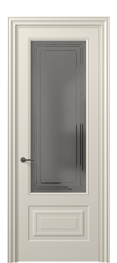Дверь межкомнатная 8442 МБСР СЕР САТ ГРА. Цвет Матовый бежево-серый. Материал Гладкая эмаль. Коллекция Mascot. Картинка.