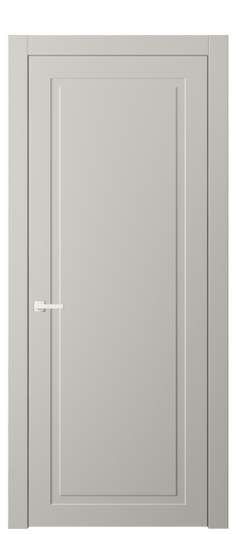 Дверь межкомнатная АКП 8001 МТСР. Цвет Матовый тёплый серый. Материал Гладкая эмаль. Коллекция Neo Classic. Картинка.