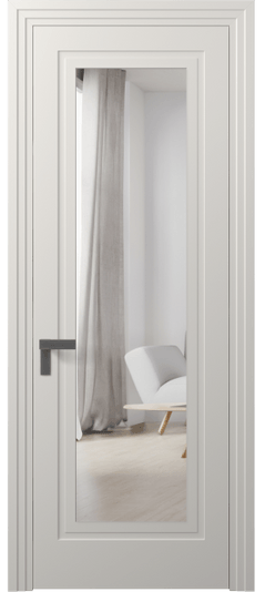 Дверь межкомнатная 8303 МПБЛ ЗЕР. Цвет Матовый пудровый белый. Материал Гладкая эмаль. Коллекция Rocca. Картинка.