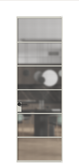 Дверь межкомнатная АЛПЛ040.04 АТСР MS. Цвет Алюминий тёплый серый. Материал Алюминий в эмали. Коллекция Formato. Картинка.