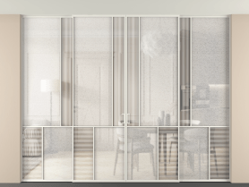 Алюминевая перегородка vntp4_1 БЕЛ. Цвет Алюминий Белый. Материал Алюминий. Коллекция Перегородка Mosaic внутри проёма четырёхстворчатая со скрытым креплением в потолок. Фото. Алюминевая перегородка vntp4_1 БЕЛ. Цвет Алюминий Белый. Материал Алюминий. Коллекция Перегородка Mosaic внутри проёма четырёхстворчатая со скрытым креплением в потолок. Картинка.