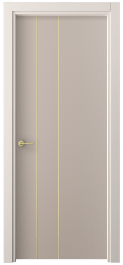 Дверь межкомнатная 4203 ПЭСК. Цвет ПЭТ серо-коричневый . Материал ПЭТ. Коллекция Freedom. Картинка.