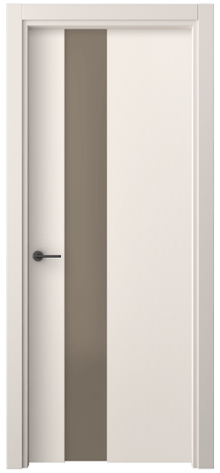 Дверь межкомнатная 4224 ПЭКБ БР САТ. Цвет ПЭТ кремово-белый. Материал ПЭТ. Коллекция Freedom. Картинка.
