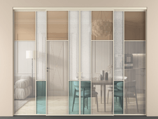 Перегородка Mosaic внутри проёма 4 створки