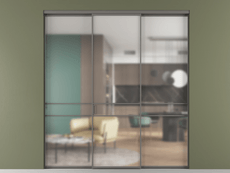 Перегородка Formato внутри проёма трёхстворчатая