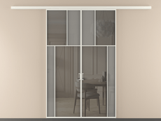 Перегородка Mosaic вдоль стены 2 створки