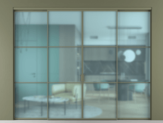 Перегородка Formato внутри проёма четырёхстворчатая