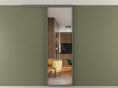 Перегородка Formato вдоль стены на потолок 1 створка