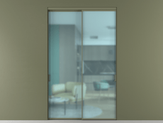 Перегородка Формато внутри проёма 2 створки