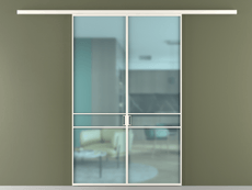 Перегородка Формато вдоль стены 2 створки