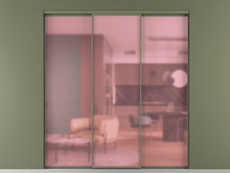 Перегородка Formato внутри проёма 3 створки